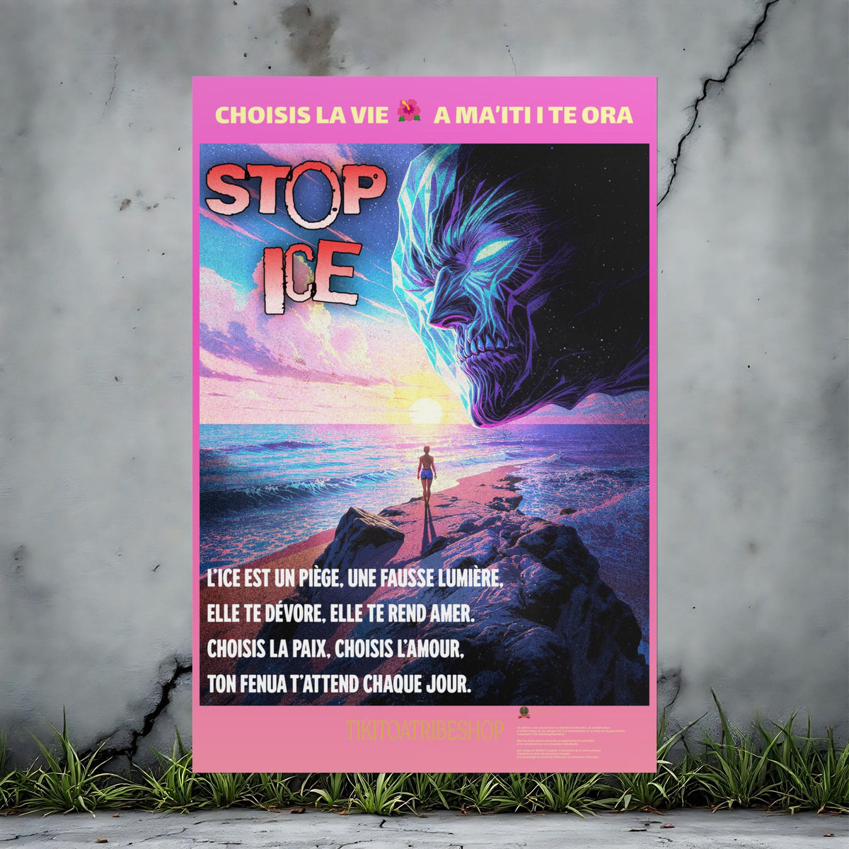 Posters Anti-ICE Polynésie – Affiches de Sensibilisation Contre la Drogue “Paruru i te ora – Brisons les chaînes de l’ICE”