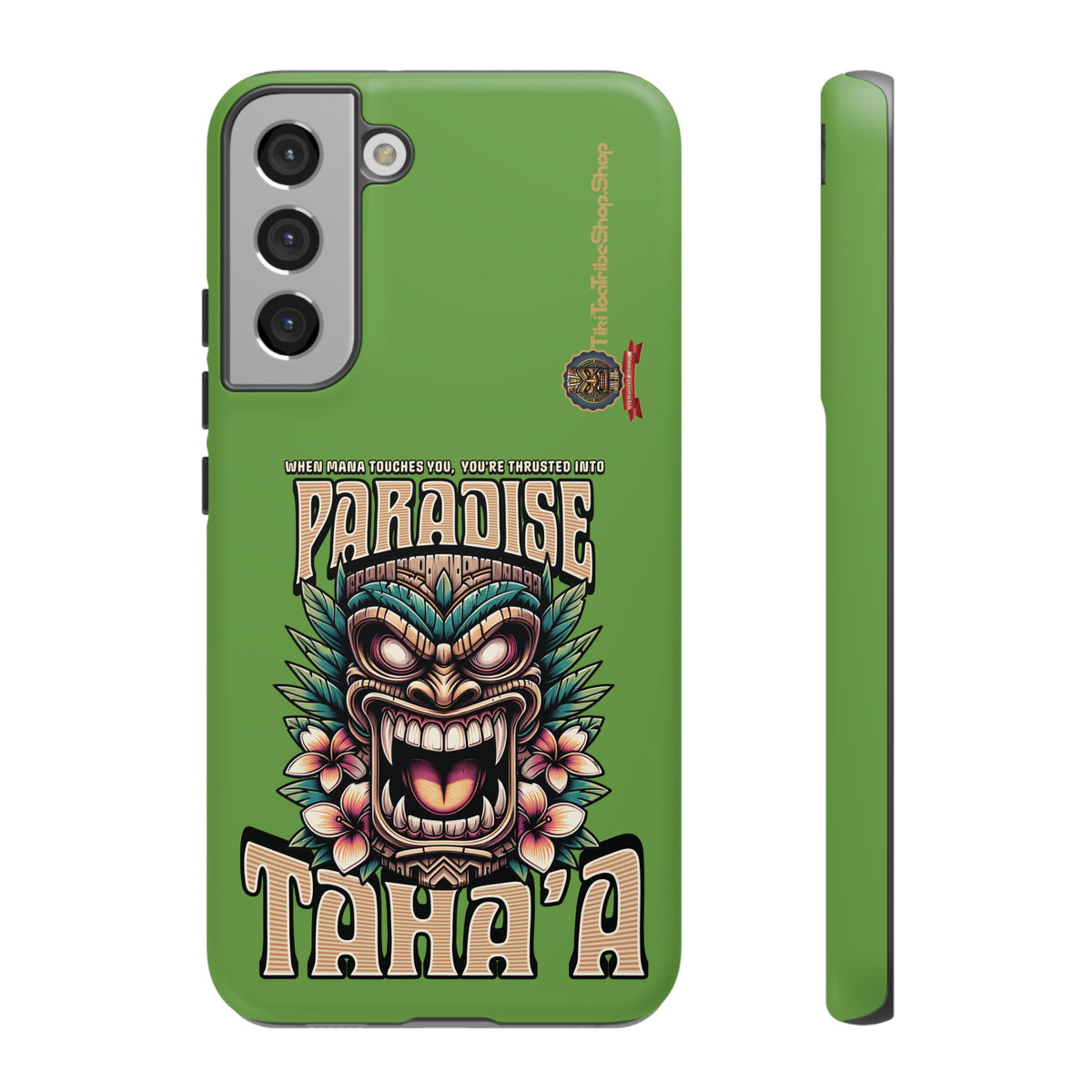 Tahaa – Coque Antichoc Premium « Tiki Féroce » | Design Tribal & Protection Maximale