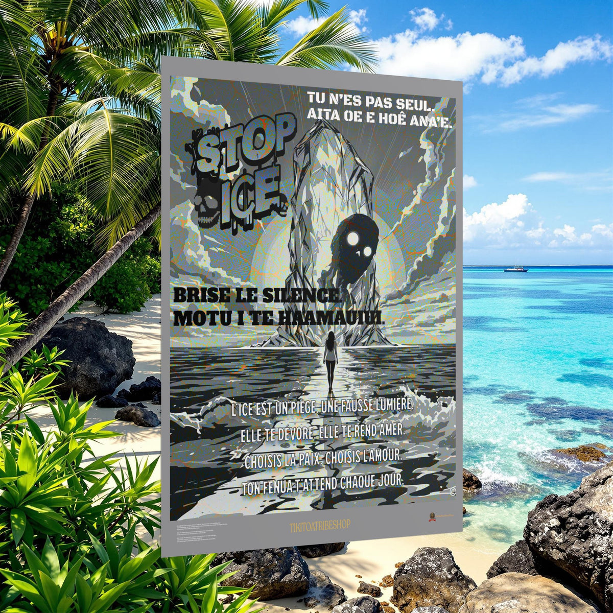 Posters Anti-ICE Polynésie – Affiches de Sensibilisation Contre la Drogue “Paruru i te ora – Brisons les chaînes de l’ICE”