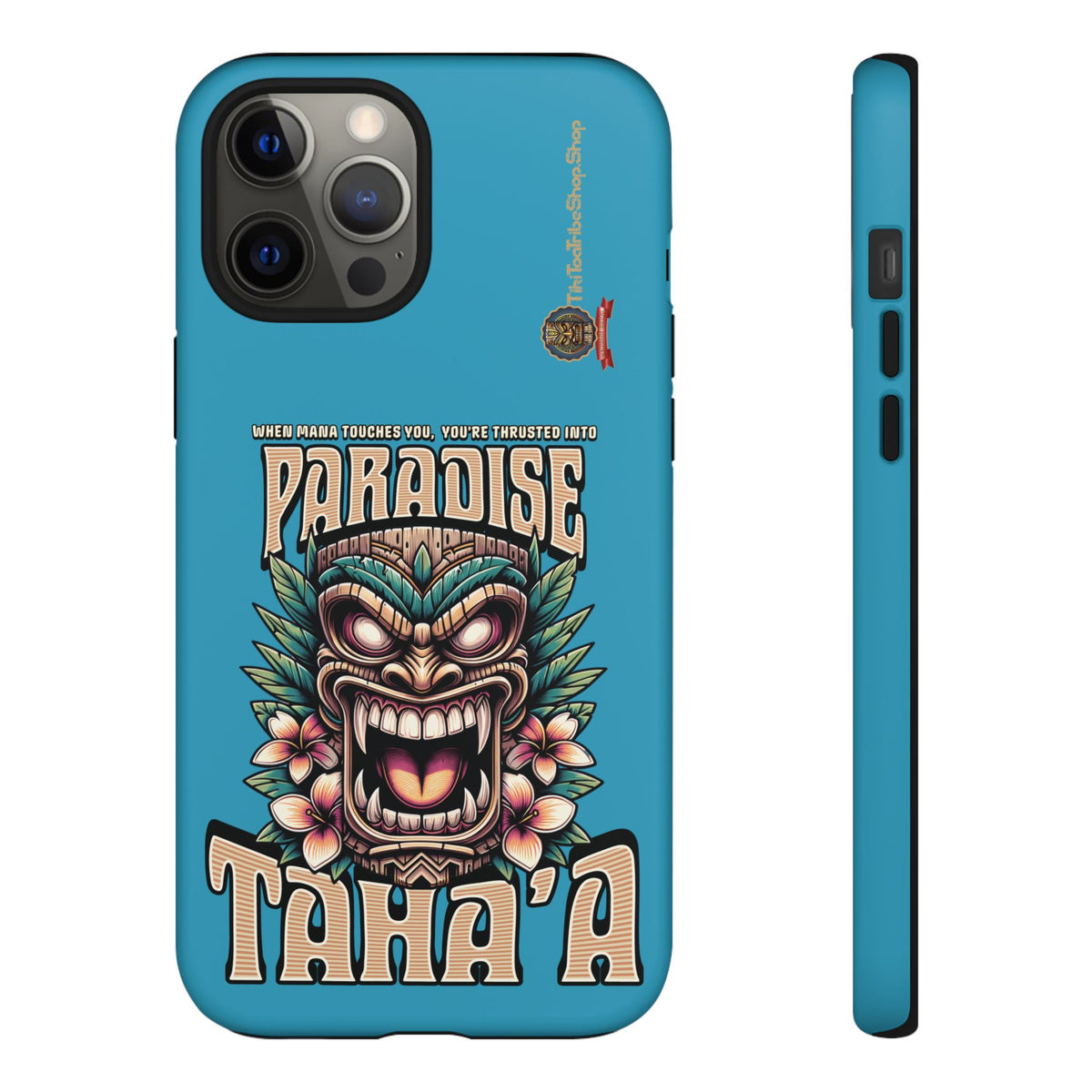 Tahaa – Coque Antichoc Premium « Tiki Féroce » | Design Tribal & Protection Maximale