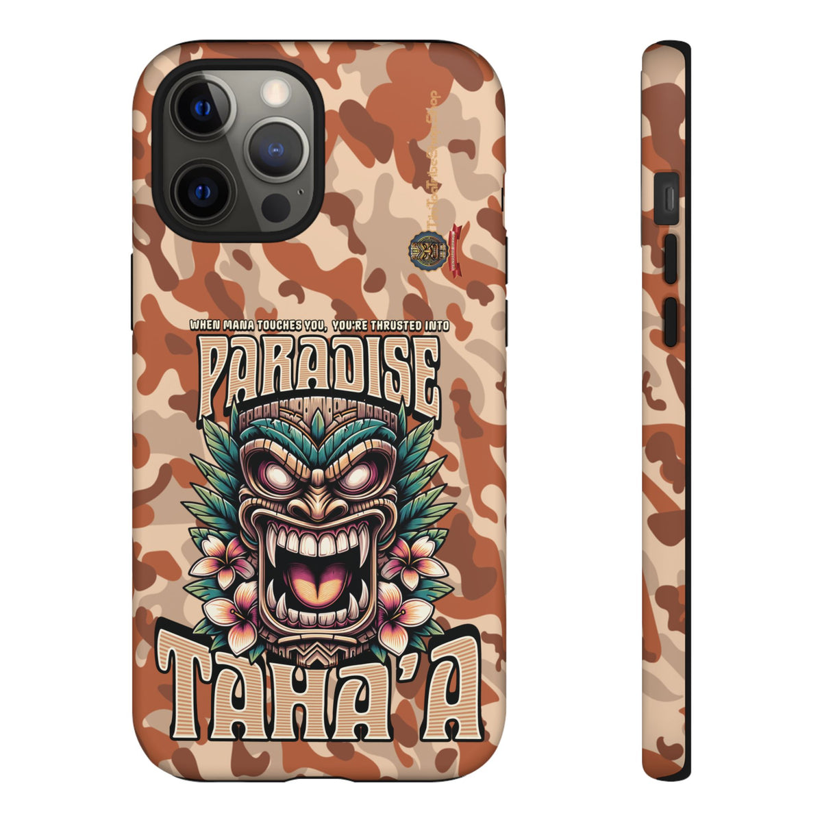Tahaa – Coque Antichoc Premium « Tiki Féroce » | Design Tribal & Protection Maximale