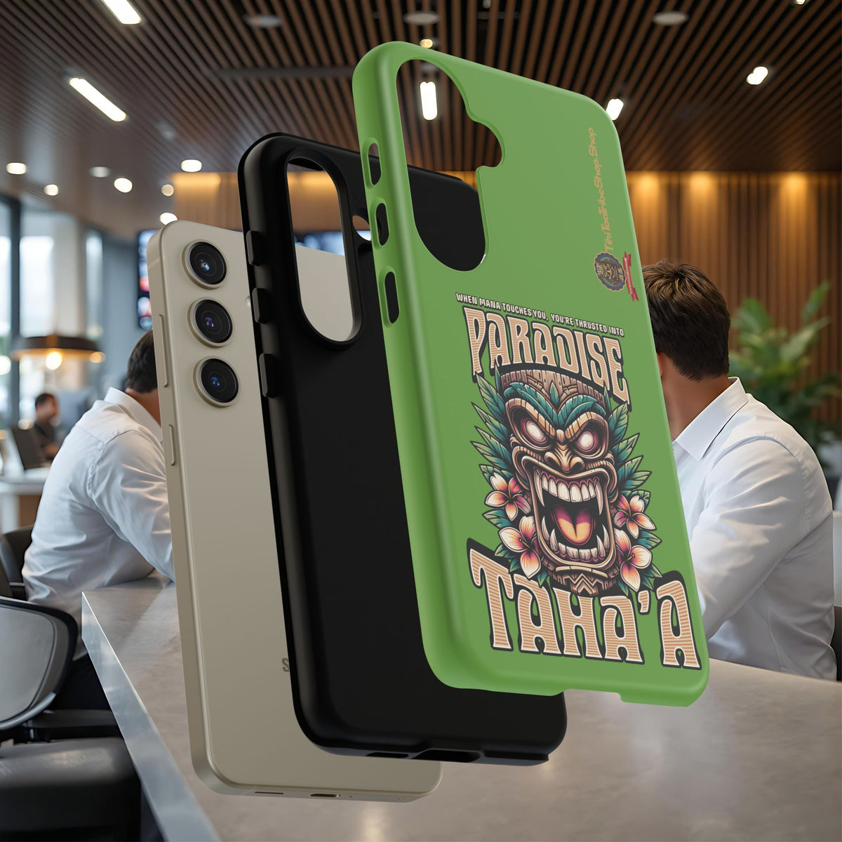 Tahaa – Coque Antichoc Premium « Tiki Féroce » | Design Tribal & Protection Maximale