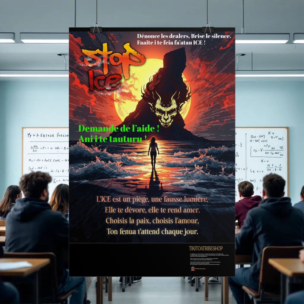 Posters Anti-ICE Polynésie – Affiches de Sensibilisation Contre la Drogue “Paruru i te ora – Brisons les chaînes de l’ICE”