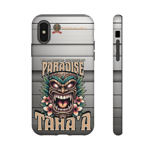 Tahaa – Coque Antichoc Premium « Tiki Féroce » | Design Tribal & Protection Maximale