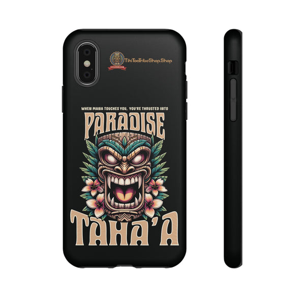 Tahaa – Coque Antichoc Premium « Tiki Féroce » | Design Tribal & Protection Maximale