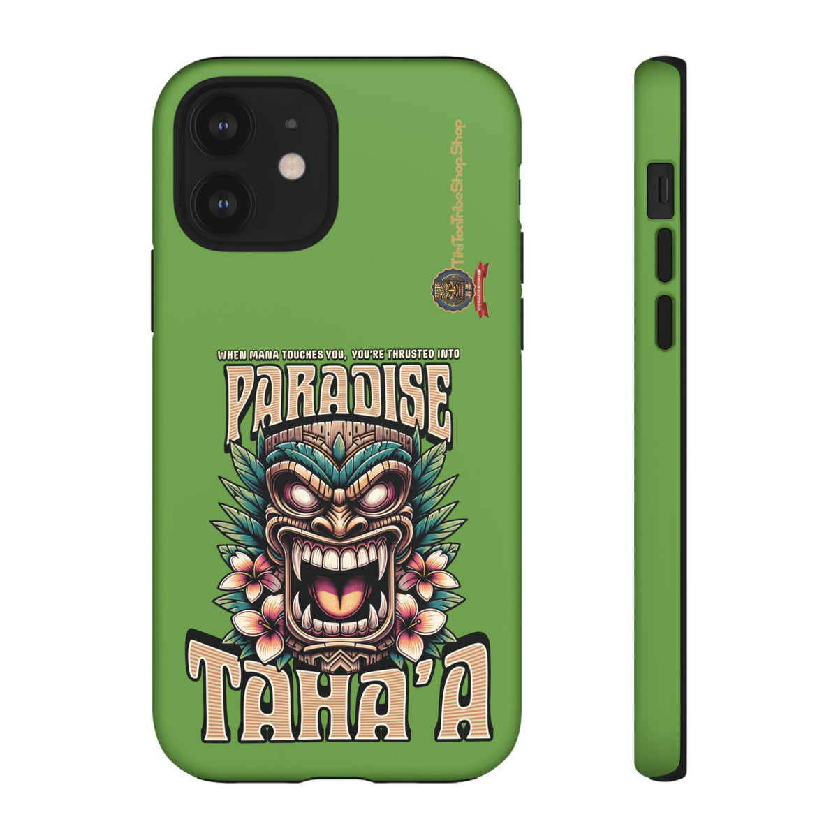 Tahaa – Coque Antichoc Premium « Tiki Féroce » | Design Tribal & Protection Maximale