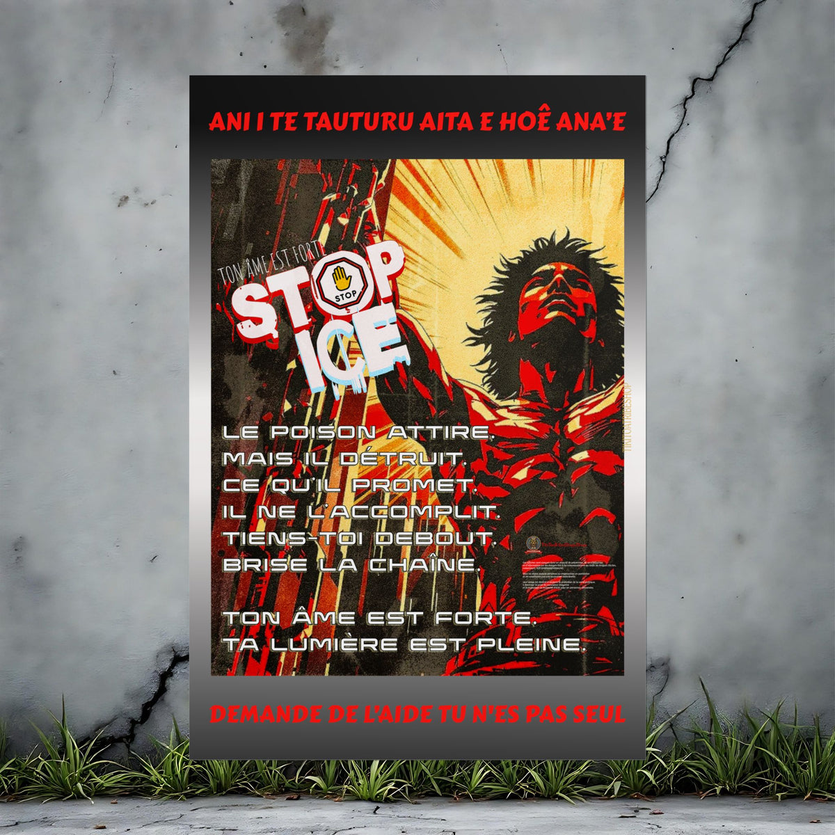 Posters Anti-ICE Polynésie – Affiches de Sensibilisation Contre la Drogue “Paruru i te ora – Brisons les chaînes de l’ICE