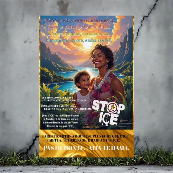 Posters Anti-ICE Polynésie – Affiches de Sensibilisation Contre la Drogue “Paruru i te ora – Brisons les chaînes de l’ICE”