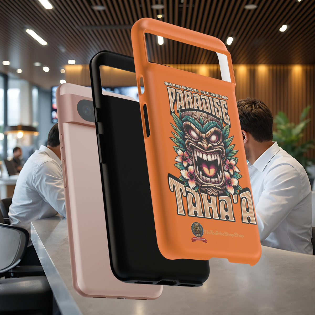 Tahaa – Coque Antichoc Premium « Tiki Féroce » | Design Tribal & Protection Maximale