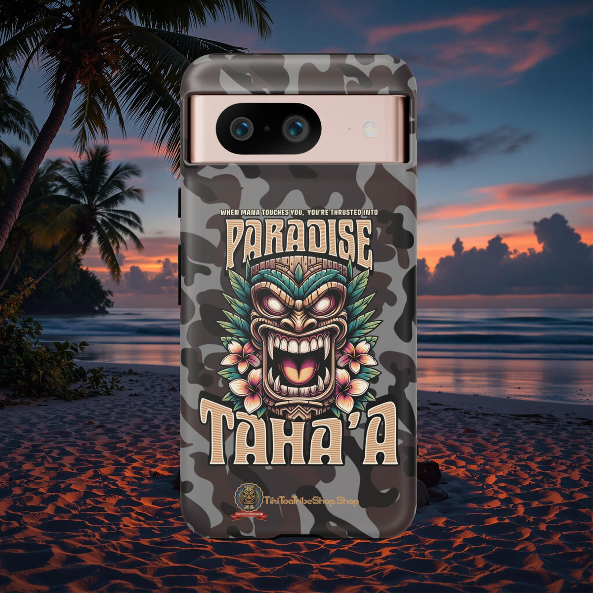 Tahaa – Coque Antichoc Premium « Tiki Féroce » | Design Tribal & Protection Maximale