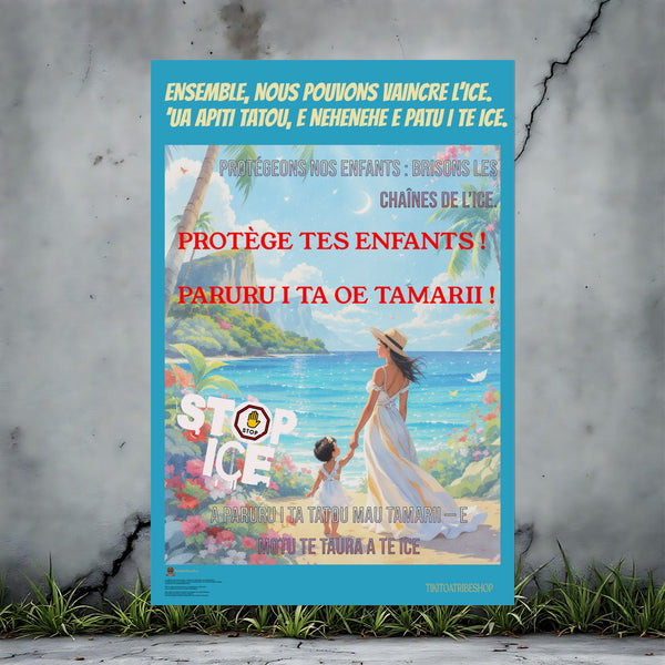 Posters Anti-ICE Polynésie – Affiches de Sensibilisation Contre la Drogue “Paruru i te ora – Brisons les chaînes de l’ICE”