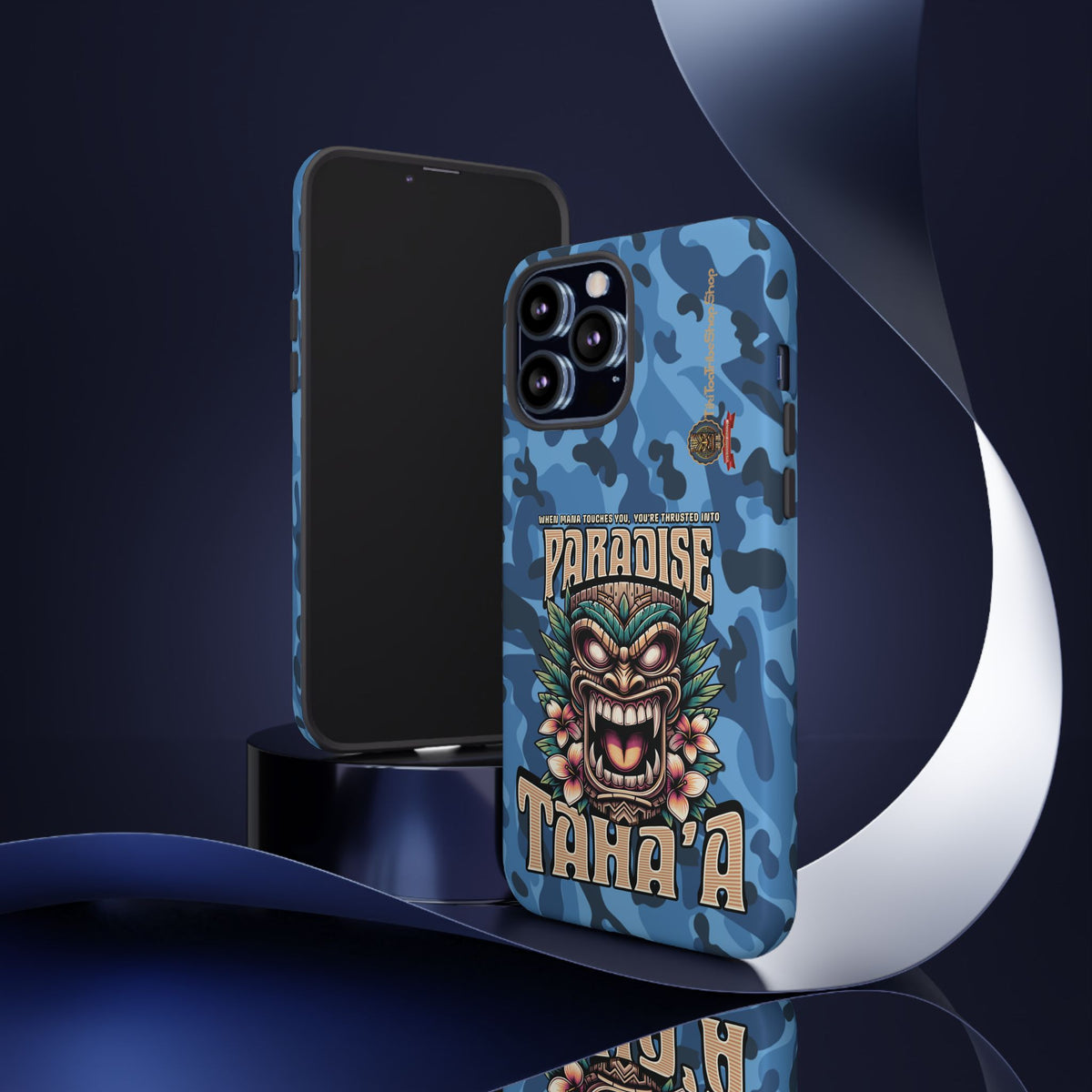 Tahaa – Coque Antichoc Premium « Tiki Féroce » | Design Tribal & Protection Maximale