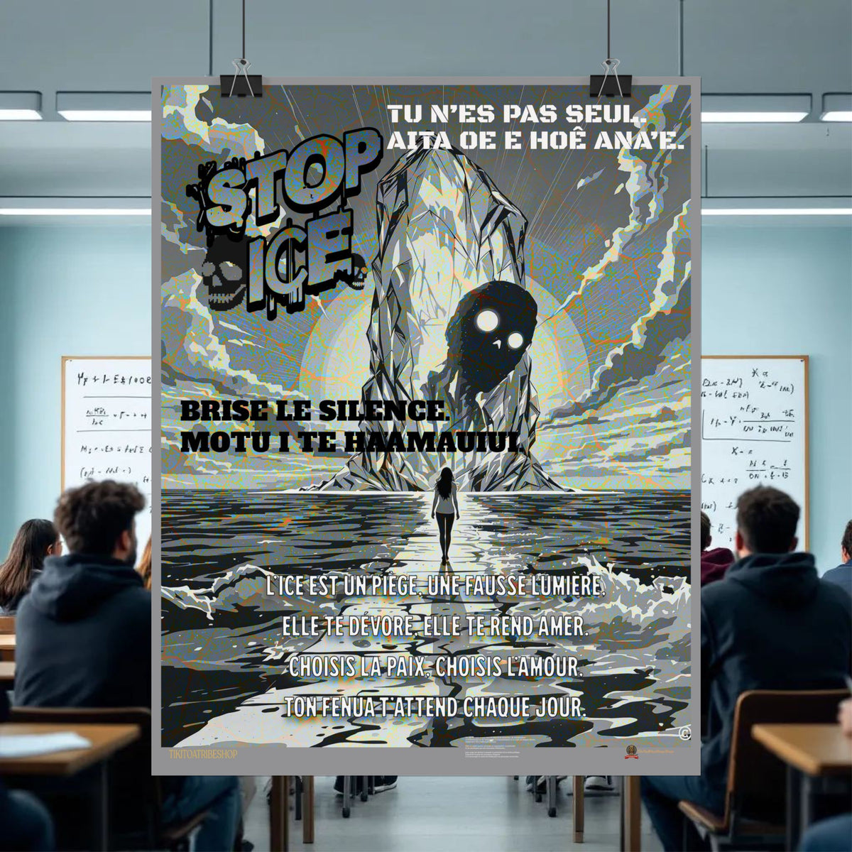 Posters Anti-ICE Polynésie – Affiches de Sensibilisation Contre la Drogue “Paruru i te ora – Brisons les chaînes de l’ICE”