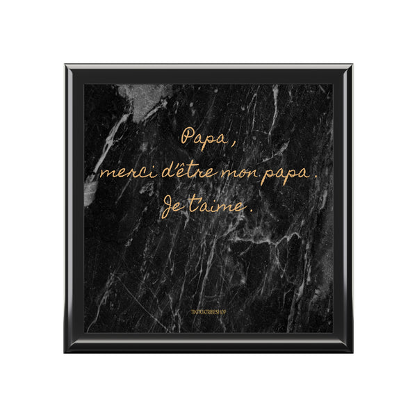 Coffret à Bijoux en bois noble avec carreaux céramique