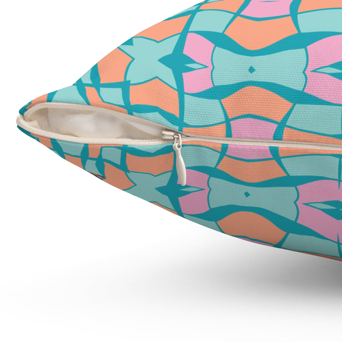 Geometric Abstract: Pink Blue Waves Ambiance
