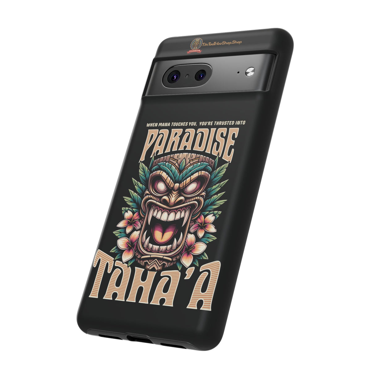 Tahaa – Coque Antichoc Premium « Tiki Féroce » | Design Tribal & Protection Maximale