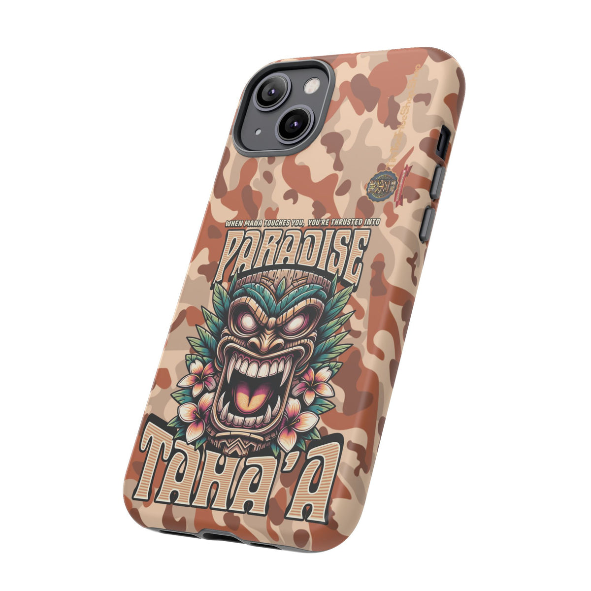 Tahaa – Coque Antichoc Premium « Tiki Féroce » | Design Tribal & Protection Maximale