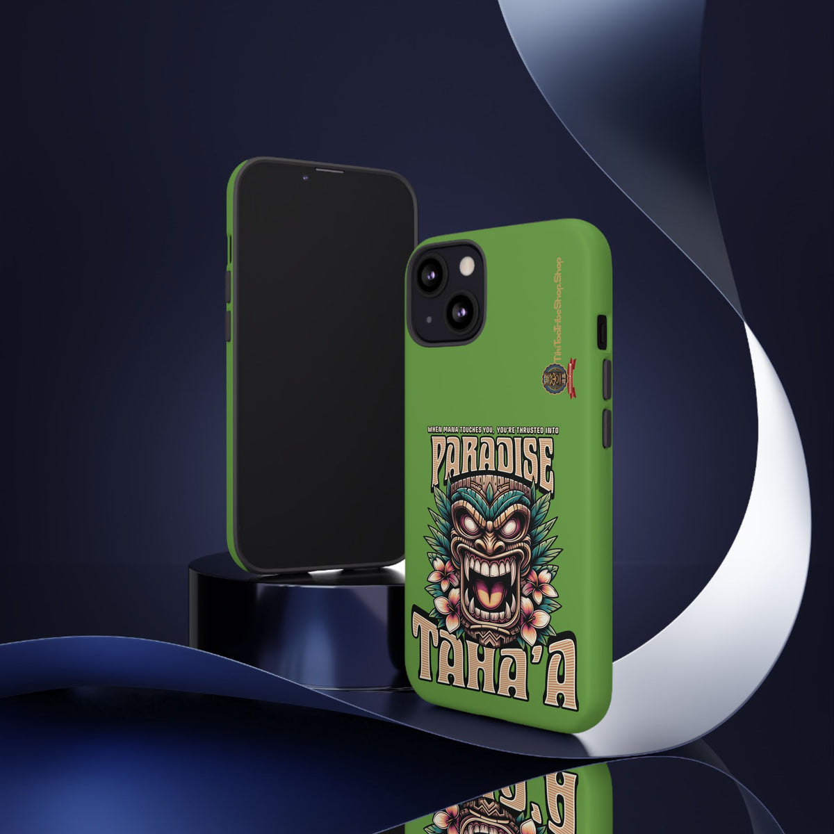 Tahaa – Coque Antichoc Premium « Tiki Féroce » | Design Tribal & Protection Maximale