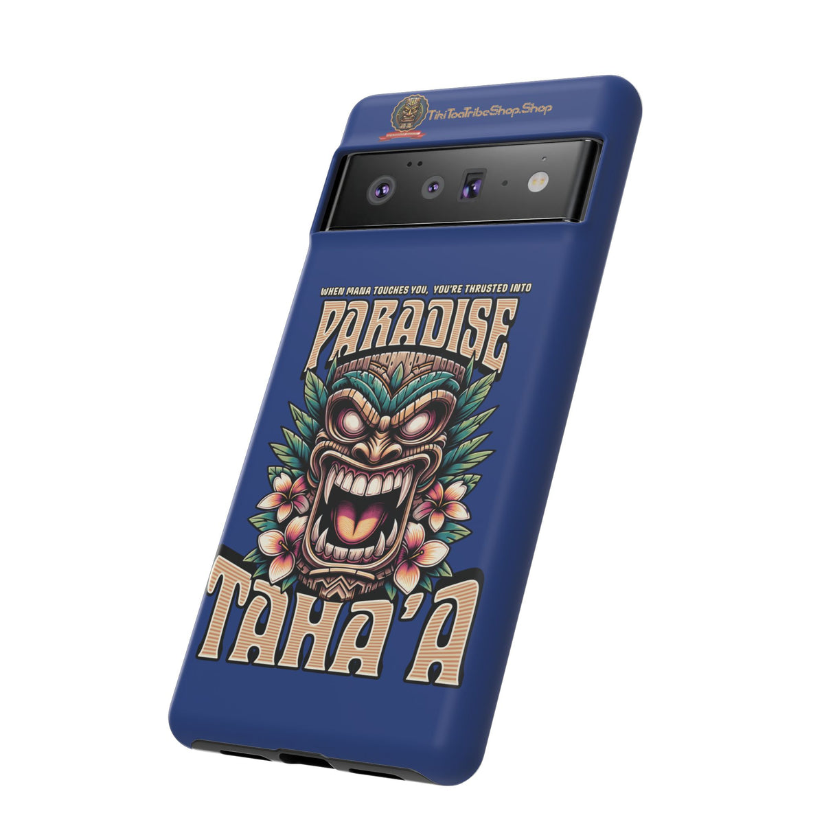 Tahaa – Coque Antichoc Premium « Tiki Féroce » | Design Tribal & Protection Maximale
