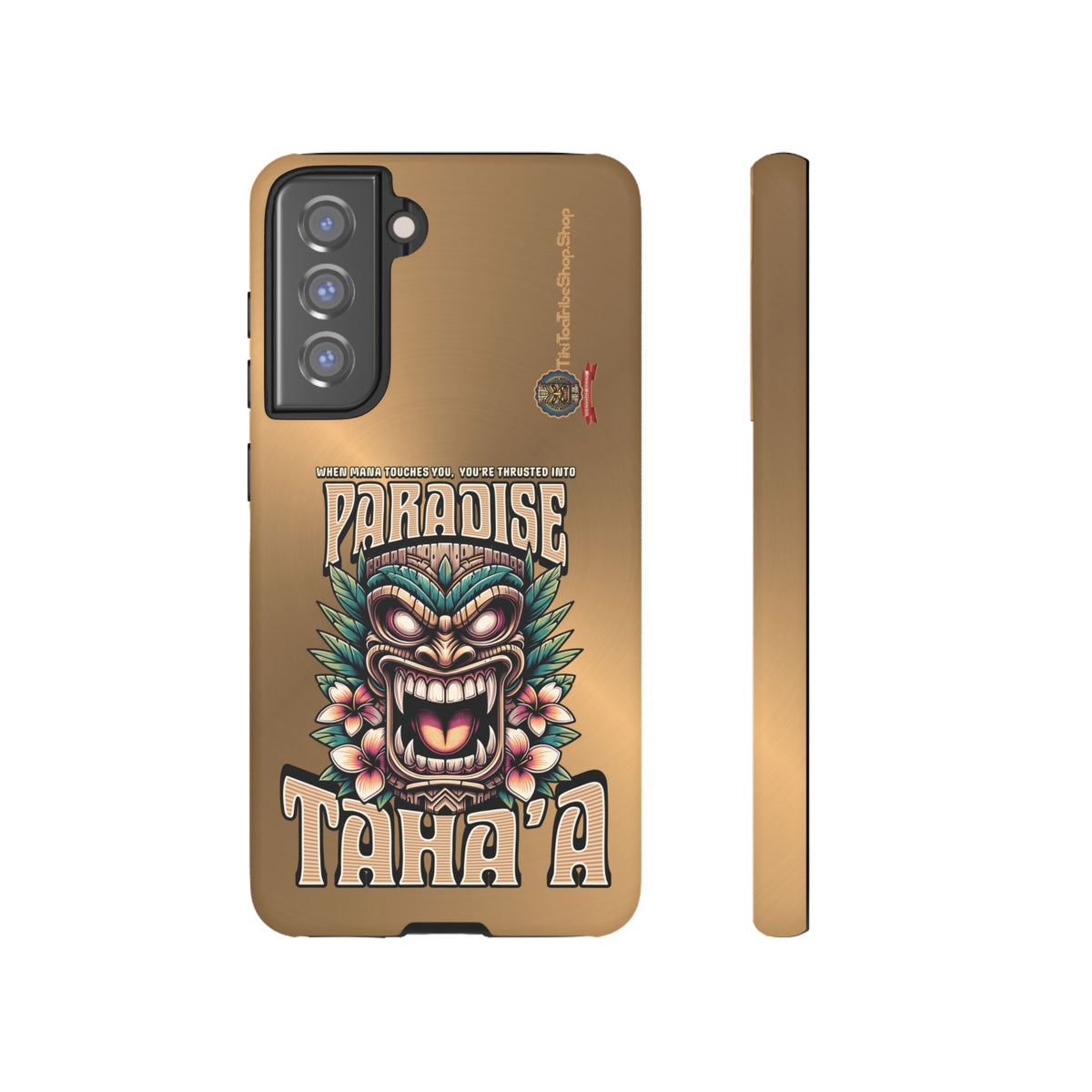 Tahaa – Coque Antichoc Premium « Tiki Féroce » | Design Tribal & Protection Maximale