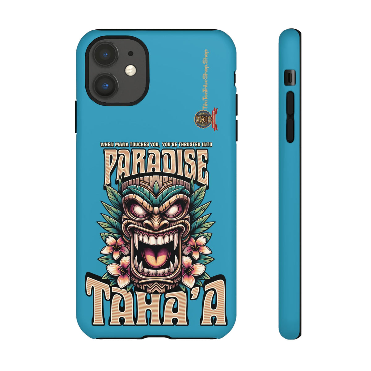 Tahaa – Coque Antichoc Premium « Tiki Féroce » | Design Tribal & Protection Maximale