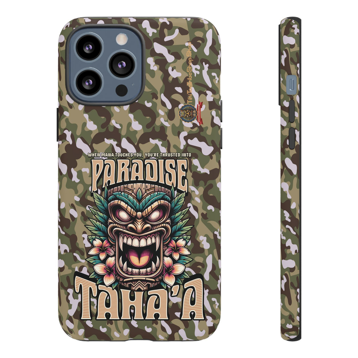 Tahaa – Coque Antichoc Premium « Tiki Féroce » | Design Tribal & Protection Maximale