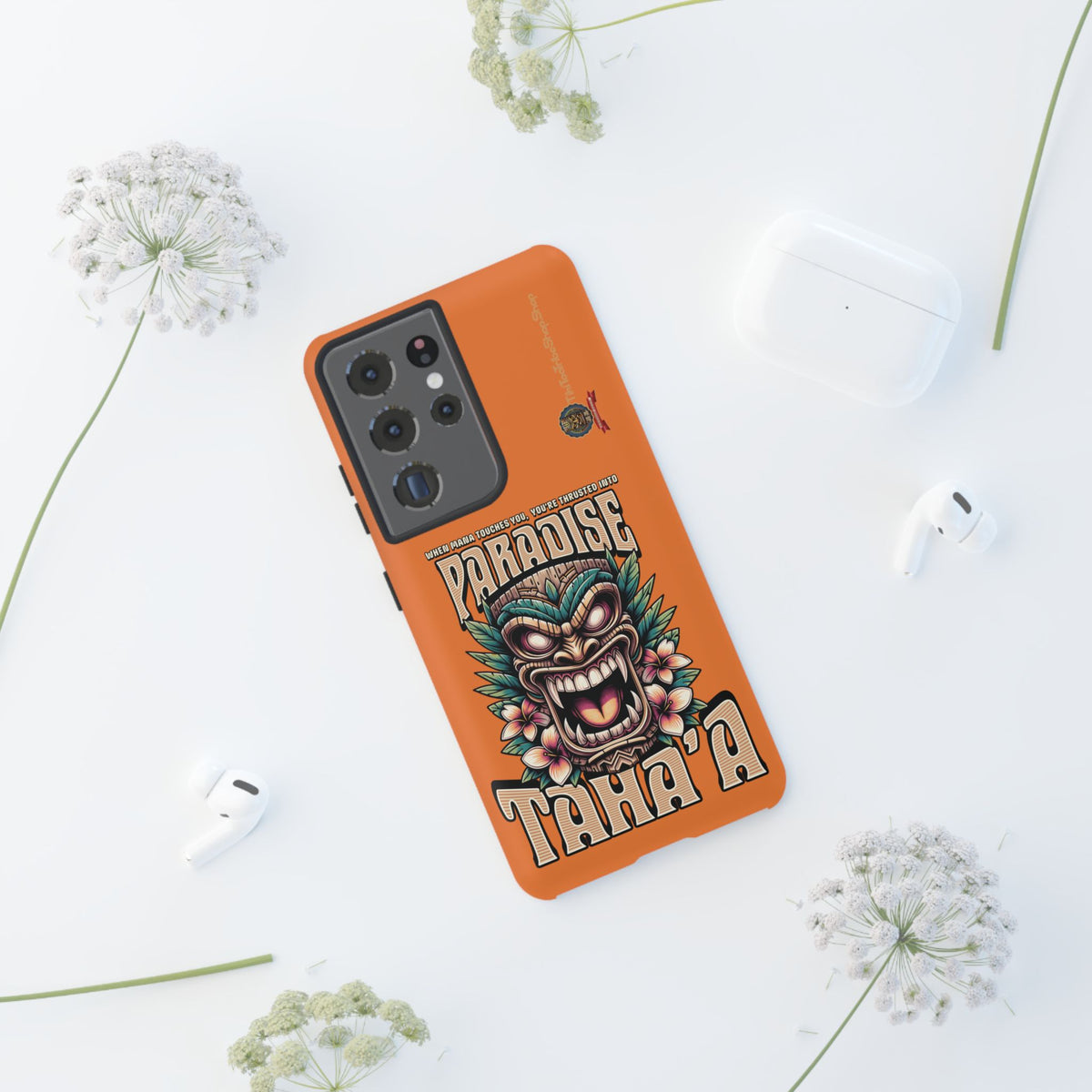 Tahaa – Coque Antichoc Premium « Tiki Féroce » | Design Tribal & Protection Maximale
