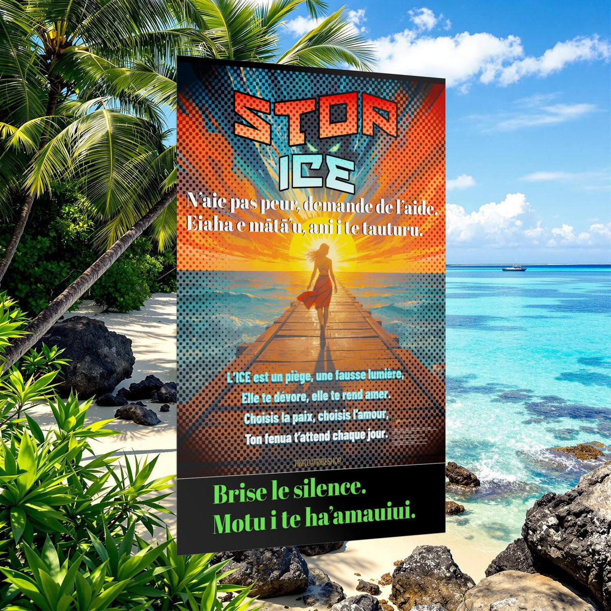 Posters Anti-ICE Polynésie – Affiches de Sensibilisation Contre la Drogue “Paruru i te ora – Brisons les chaînes de l’ICE”