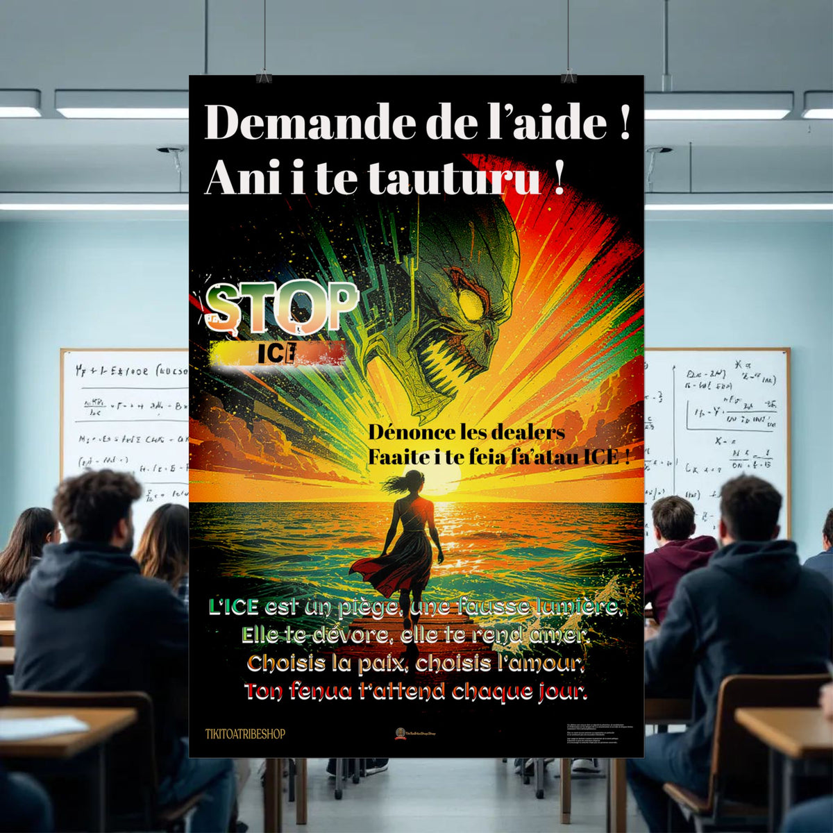 Posters Anti-ICE Polynésie – Affiches de Sensibilisation Contre la Drogue “Paruru i te ora – Brisons les chaînes de l’ICE”