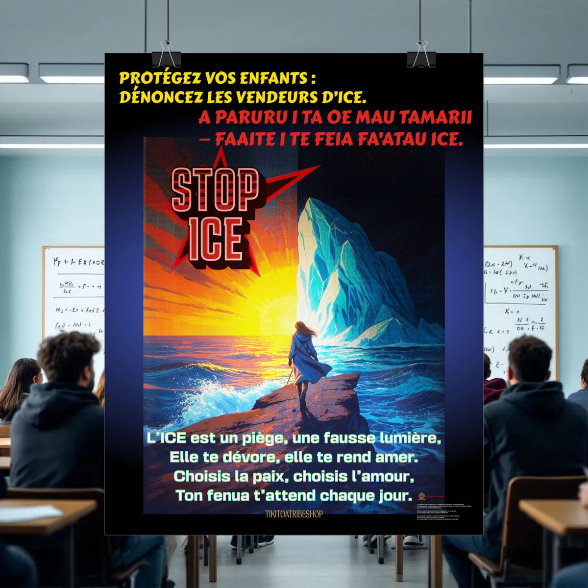 Posters Anti-ICE Polynésie – Affiches de Sensibilisation Contre la Drogue “Paruru i te ora – Brisons les chaînes de l’ICE”