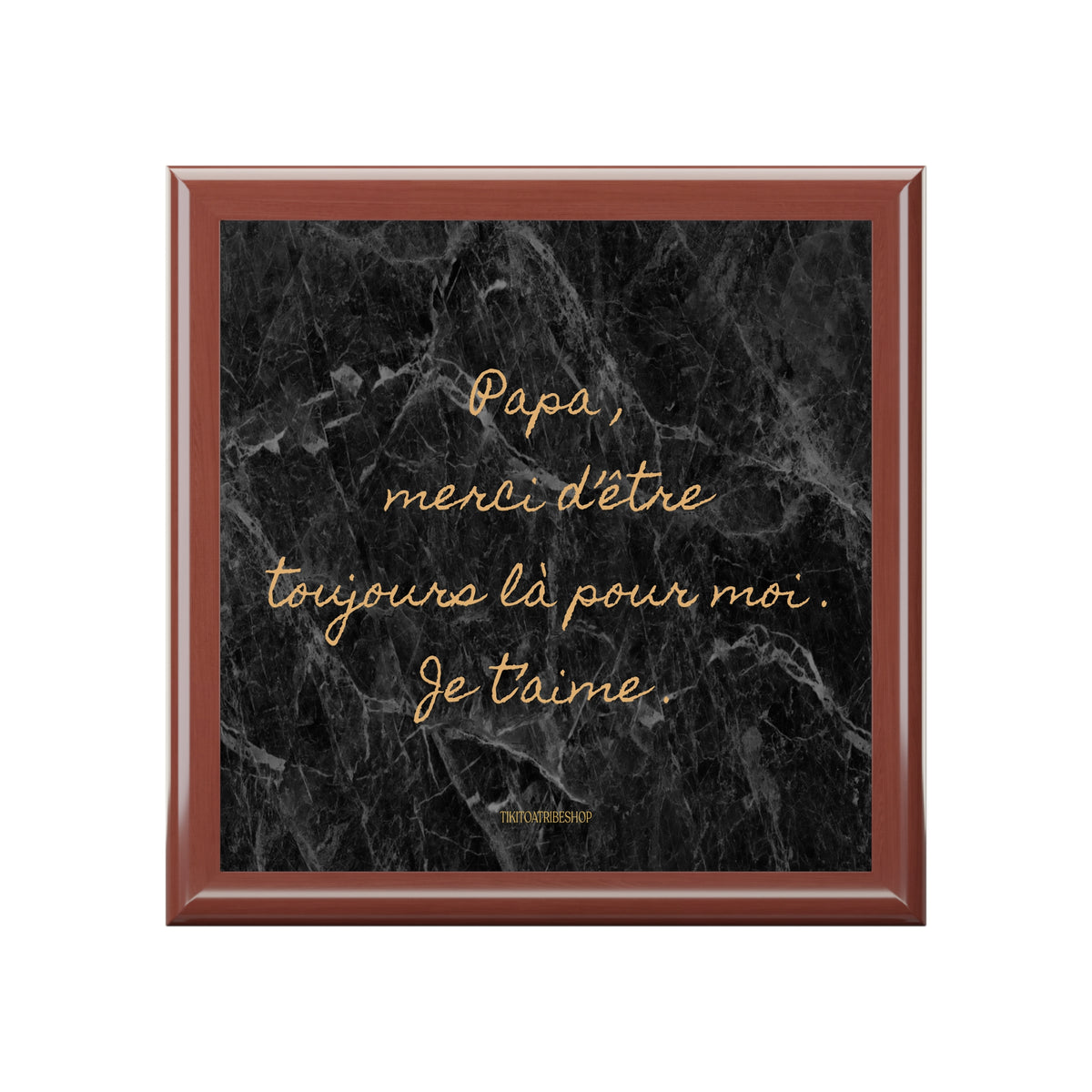 Coffret à Bijoux en bois noble avec carreaux céramique