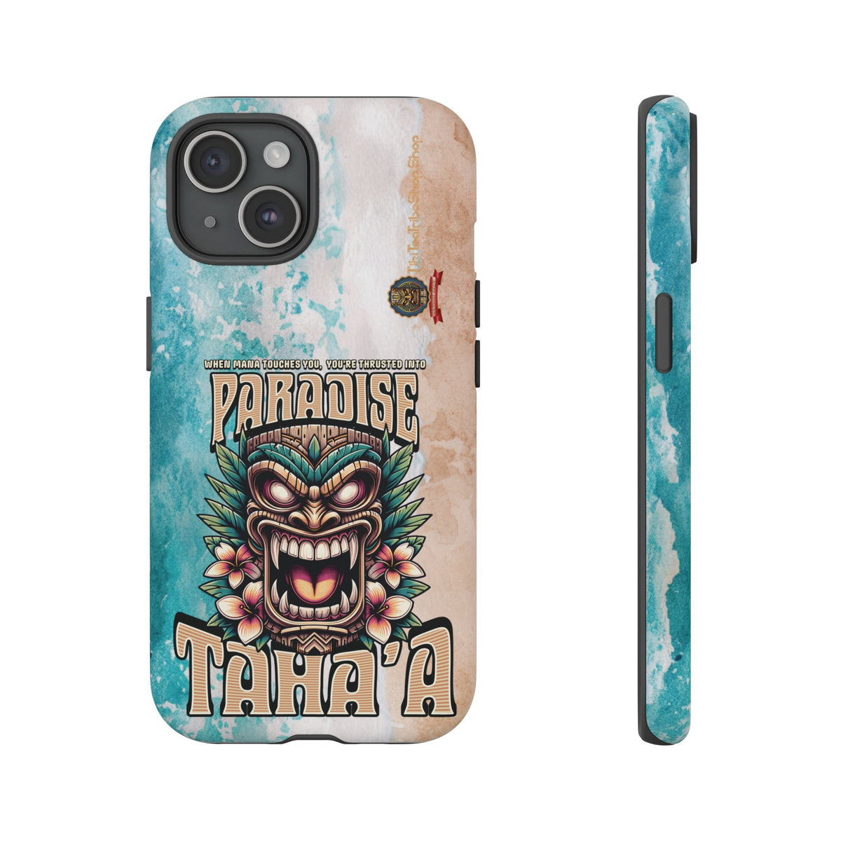 Tahaa – Coque Antichoc Premium « Tiki Féroce » | Design Tribal & Protection Maximale