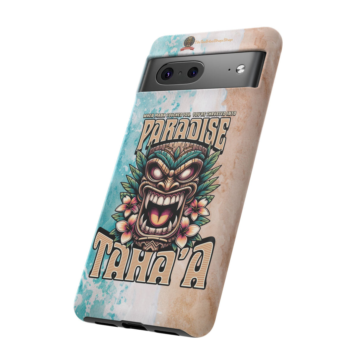 Tahaa – Coque Antichoc Premium « Tiki Féroce » | Design Tribal & Protection Maximale