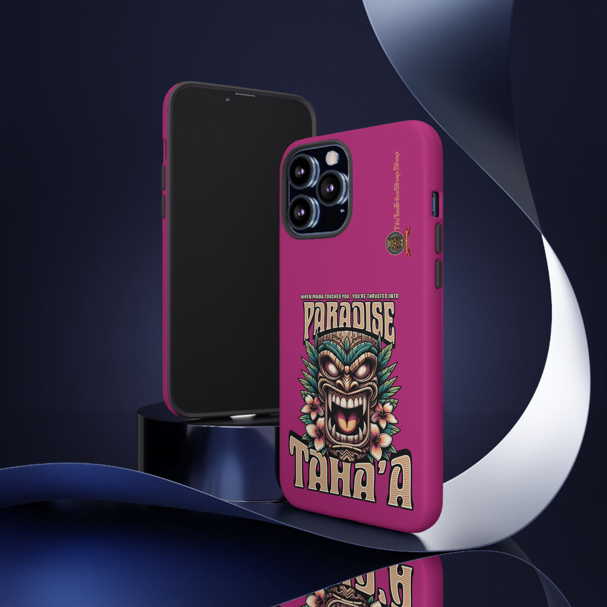 Tahaa – Coque Antichoc Premium « Tiki Féroce » | Design Tribal & Protection Maximale