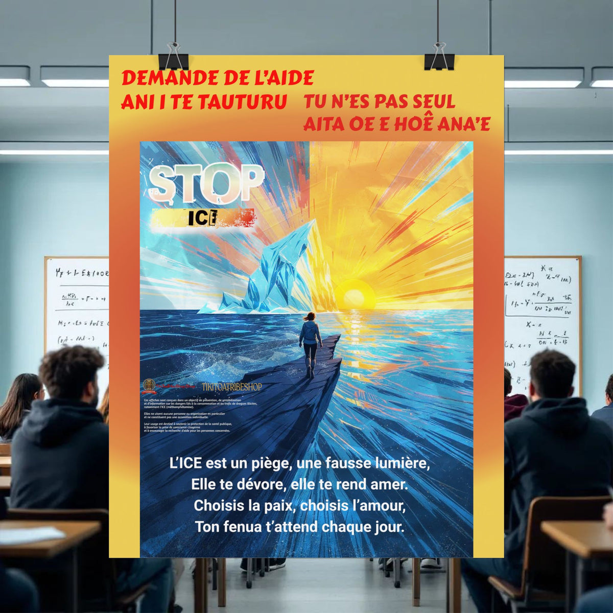 Posters Anti-ICE Polynésie – Affiches de Sensibilisation Contre la Drogue “Paruru i te ora – Brisons les chaînes de l’ICE”