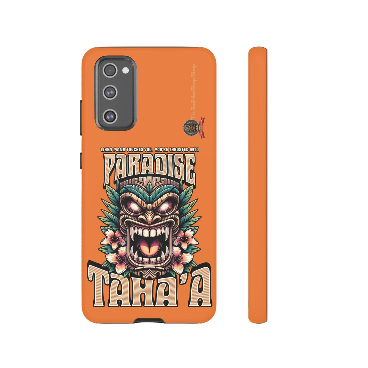 Tahaa – Coque Antichoc Premium « Tiki Féroce » | Design Tribal & Protection Maximale