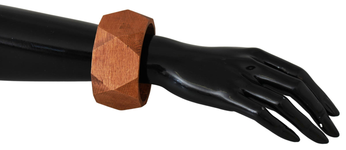 NATIONAL COSTUME: Unisex Carved Wooden Bracelet - Natural Elegance and Unique Design