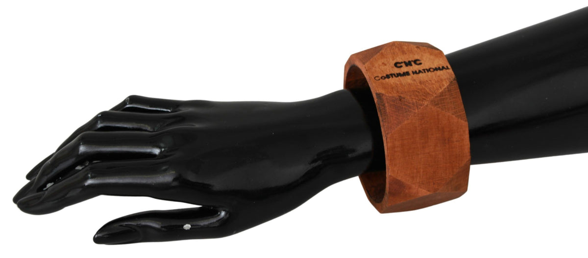 NATIONAL COSTUME: Unisex Carved Wooden Bracelet - Natural Elegance and Unique Design