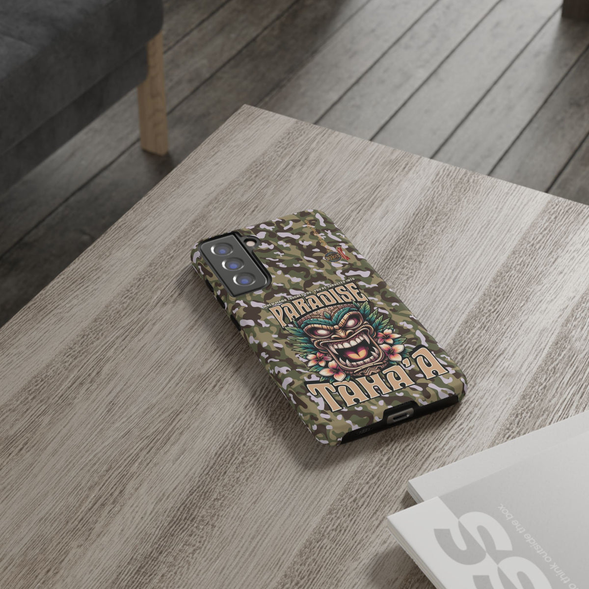 Tahaa – Coque Antichoc Premium « Tiki Féroce » | Design Tribal & Protection Maximale