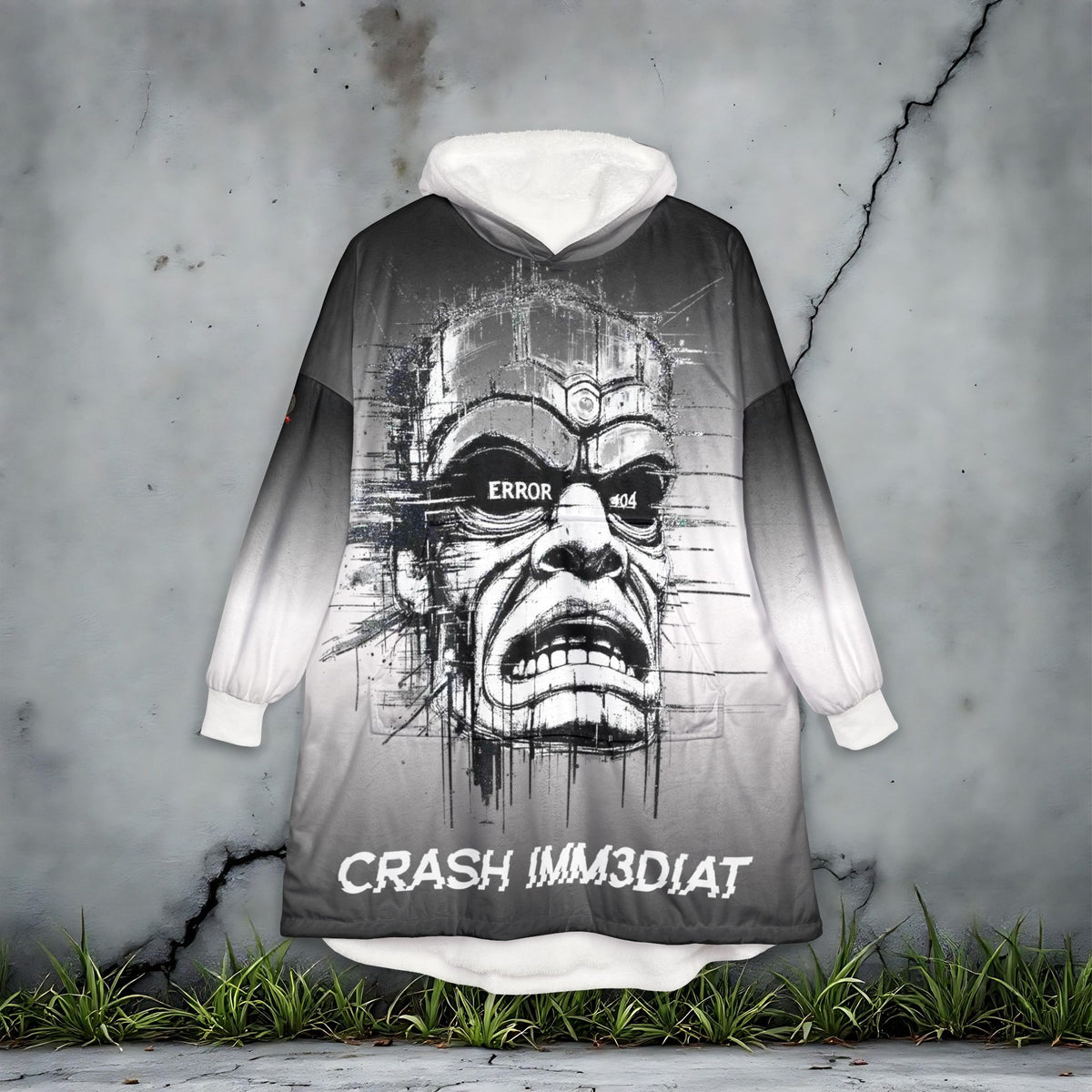 Tiki Glitch &amp; Error Hooded Fleece Blanket