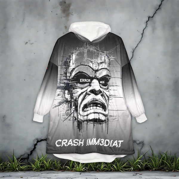 Tiki Glitch &amp; Error Hooded Fleece Blanket