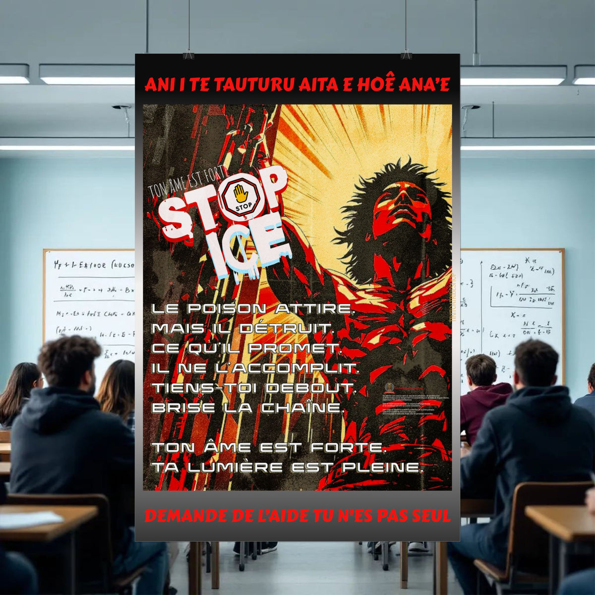Posters Anti-ICE Polynésie – Affiches de Sensibilisation Contre la Drogue “Paruru i te ora – Brisons les chaînes de l’ICE