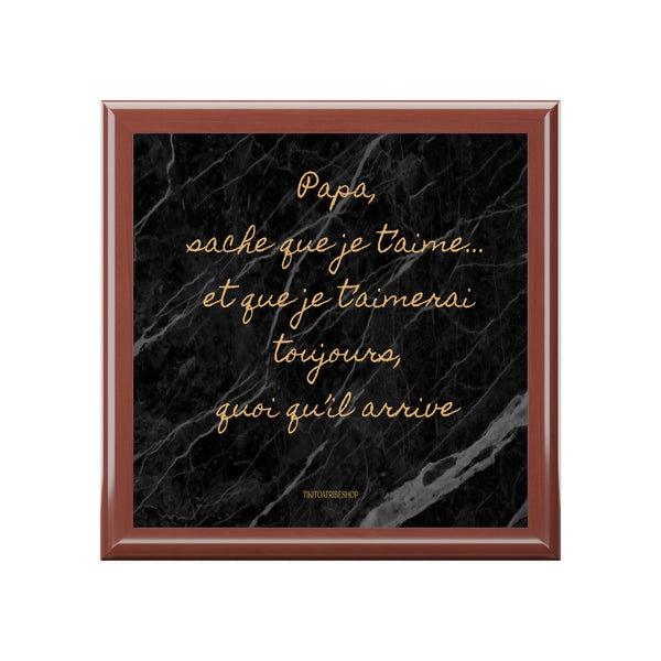 Coffret à Bijoux en bois noble avec carreaux céramique