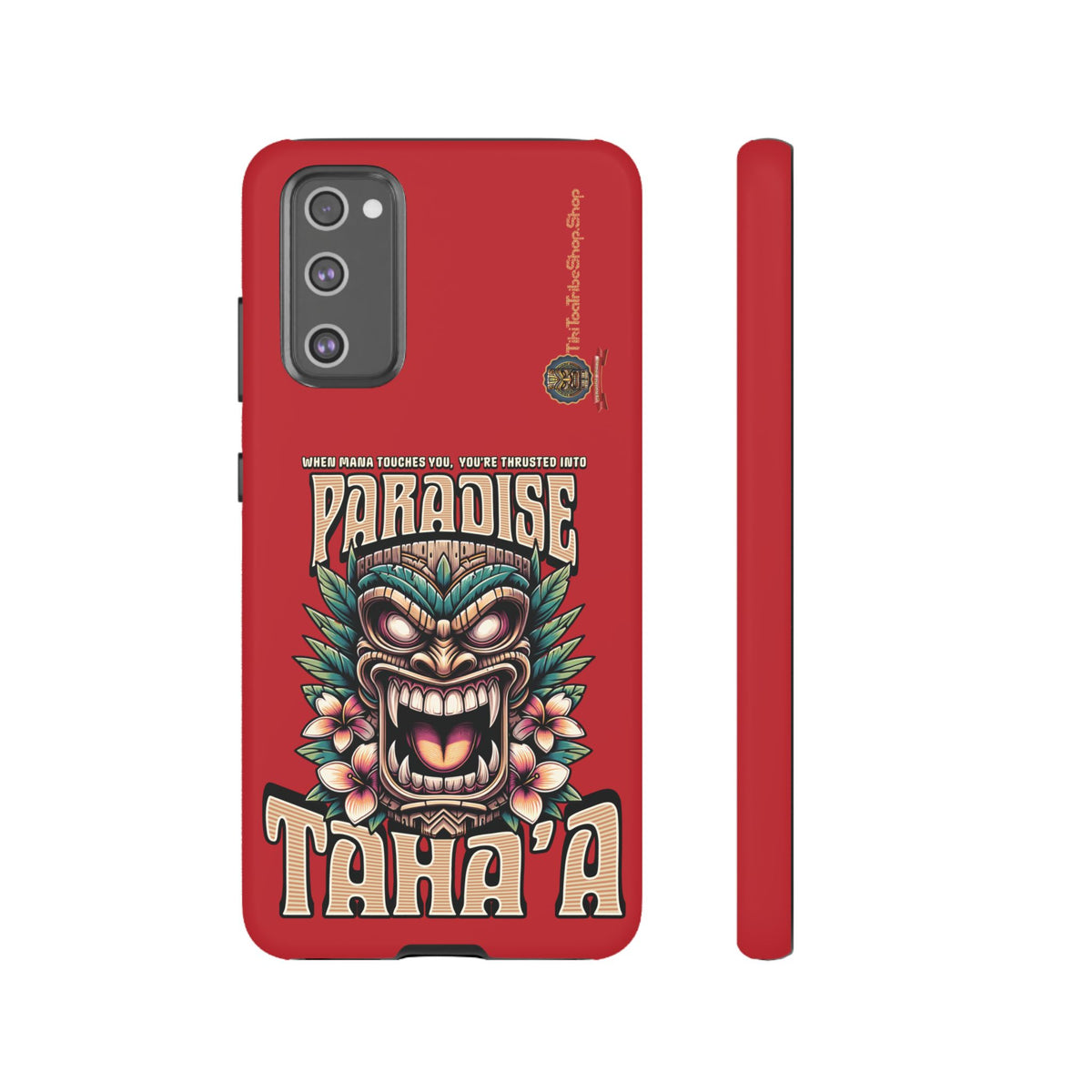 Tahaa – Coque Antichoc Premium « Tiki Féroce » | Design Tribal & Protection Maximale