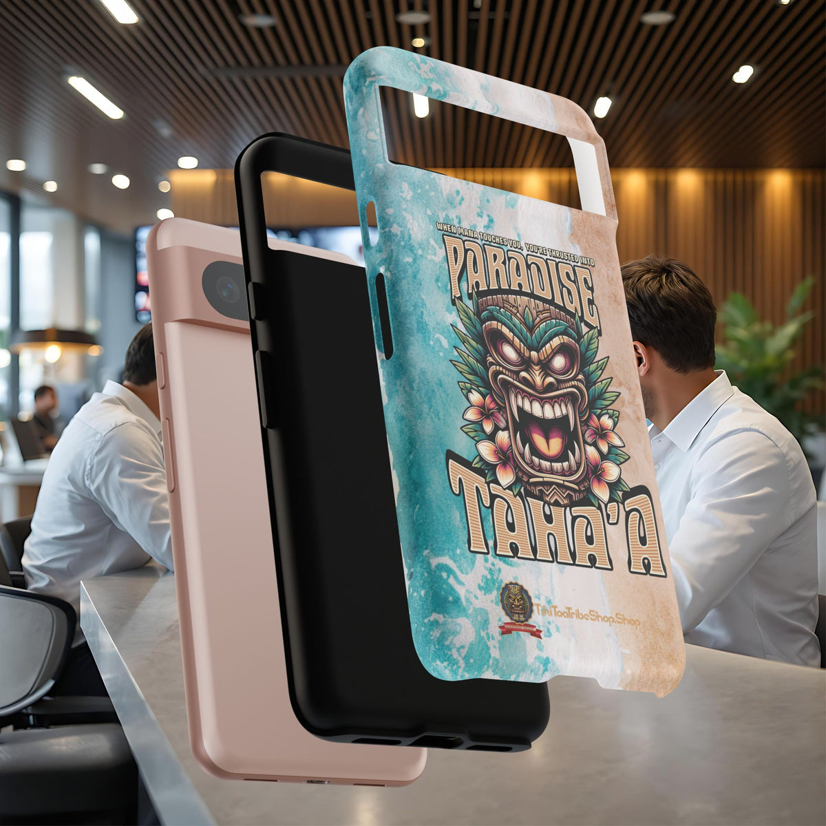 Tahaa – Coque Antichoc Premium « Tiki Féroce » | Design Tribal & Protection Maximale