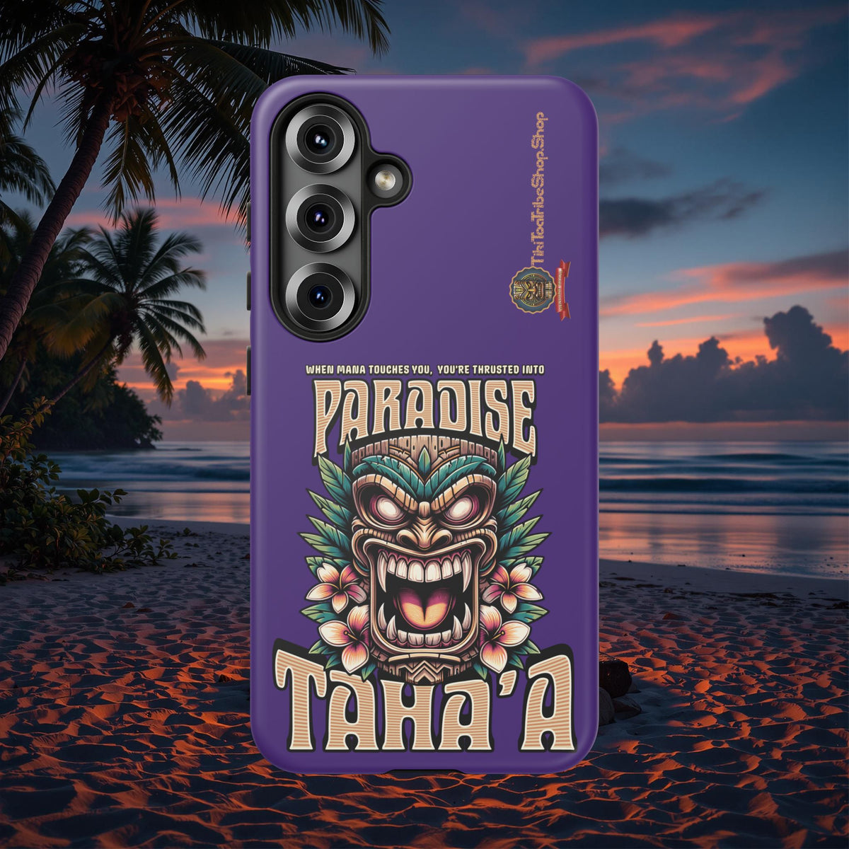 Tahaa – Coque Antichoc Premium « Tiki Féroce » | Design Tribal & Protection Maximale