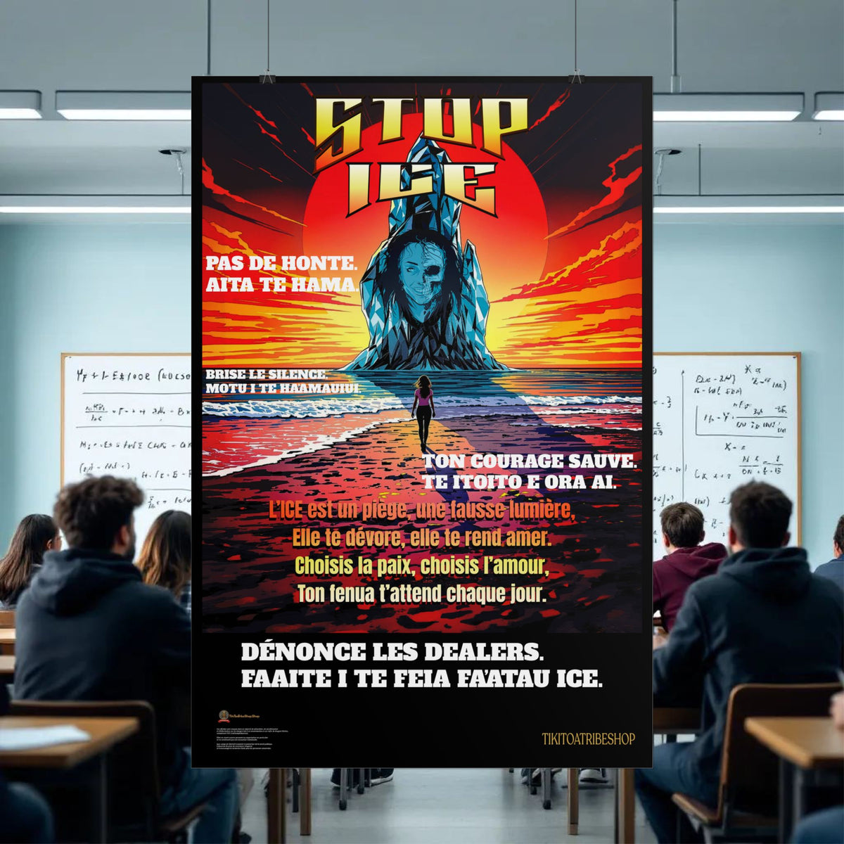 Posters Anti-ICE Polynésie – Affiches de Sensibilisation Contre la Drogue “Paruru i te ora – Brisons les chaînes de l’ICE”