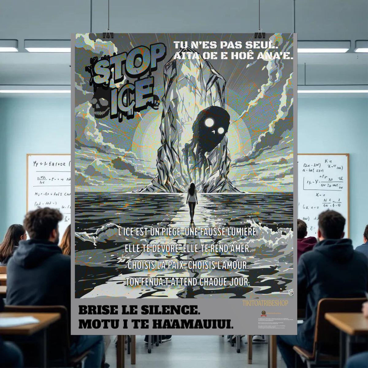 Posters Anti-ICE Polynésie – Affiches de Sensibilisation Contre la Drogue “Paruru i te ora – Brisons les chaînes de l’ICE”