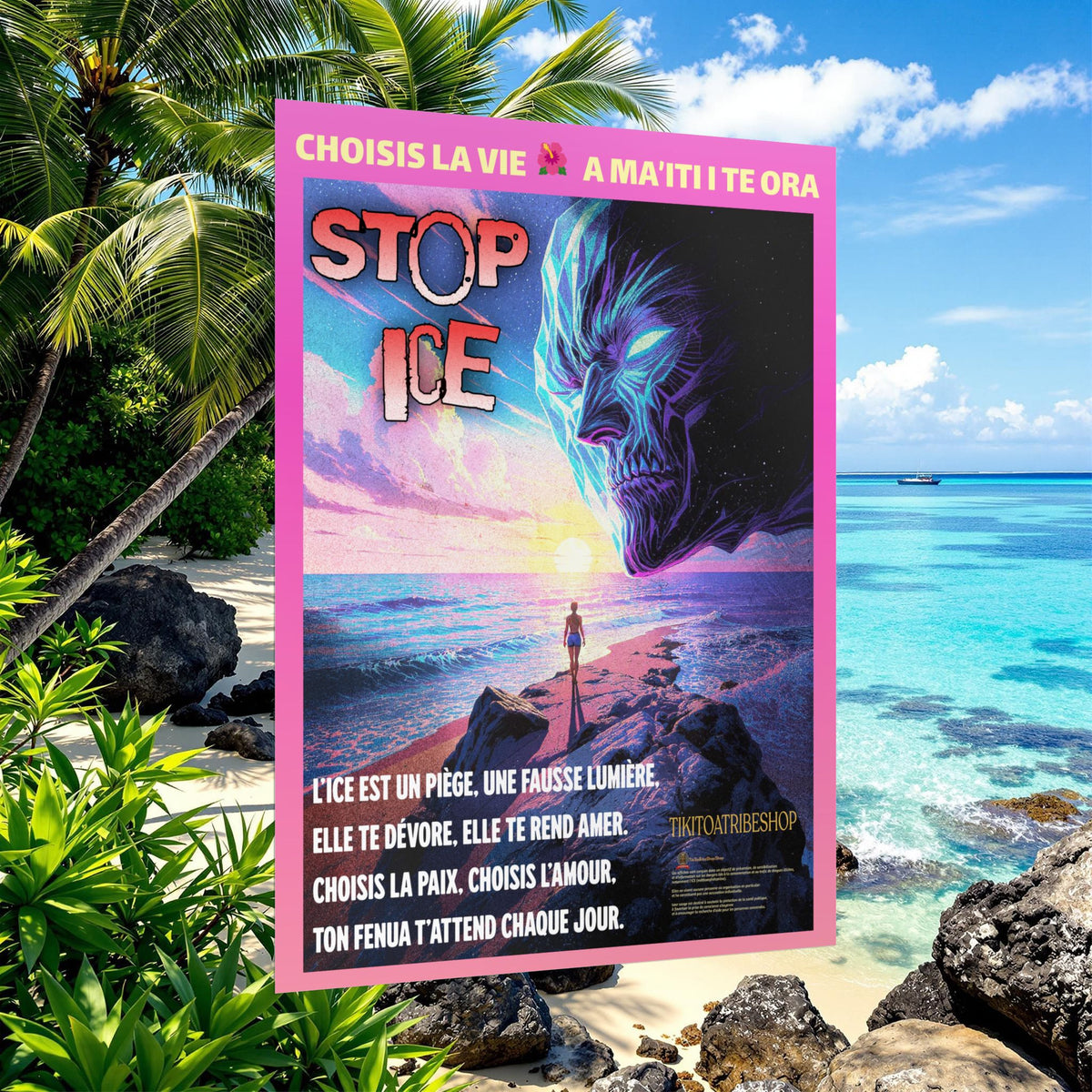 Posters Anti-ICE Polynésie – Affiches de Sensibilisation Contre la Drogue “Paruru i te ora – Brisons les chaînes de l’ICE”