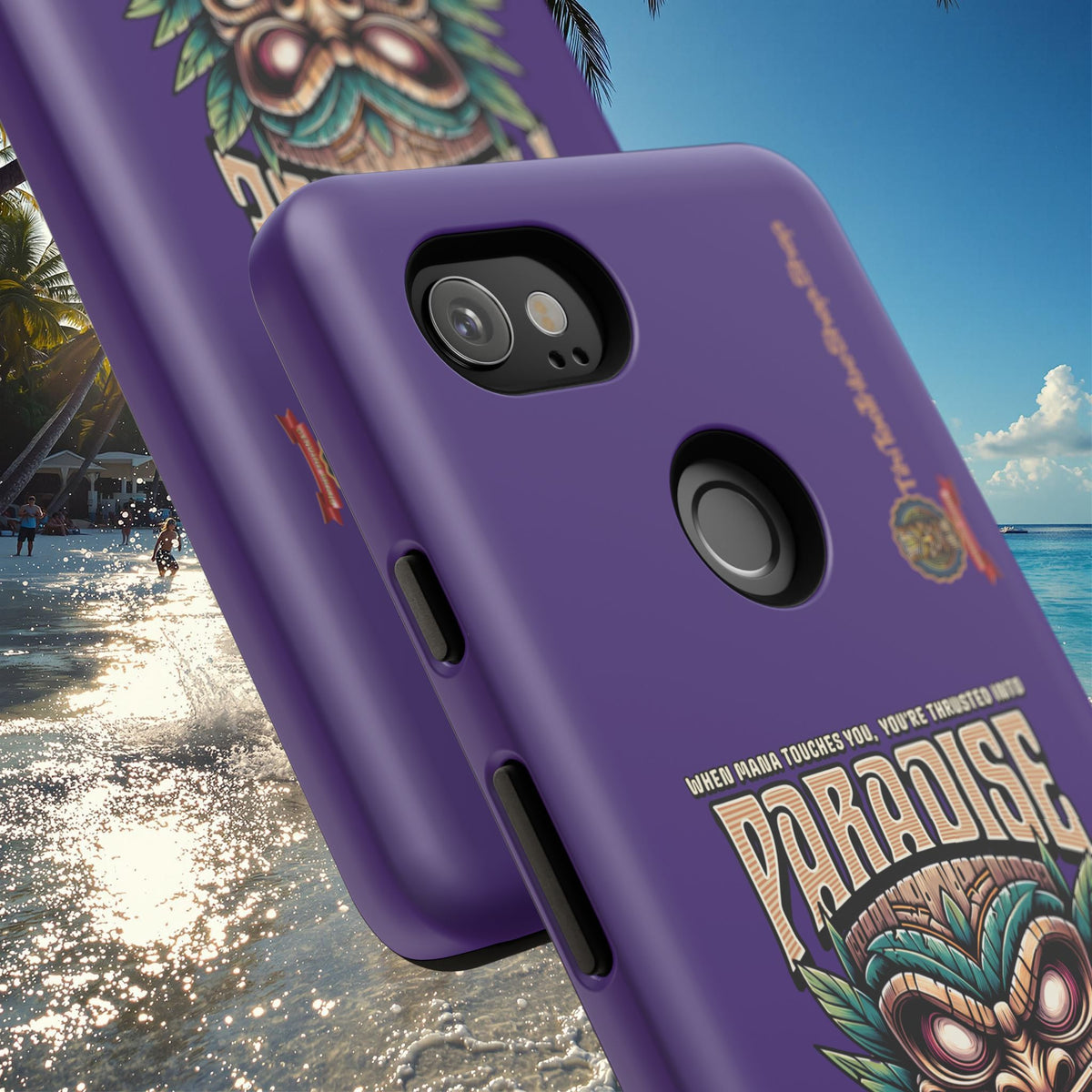 Tahaa – Coque Antichoc Premium « Tiki Féroce » | Design Tribal & Protection Maximale